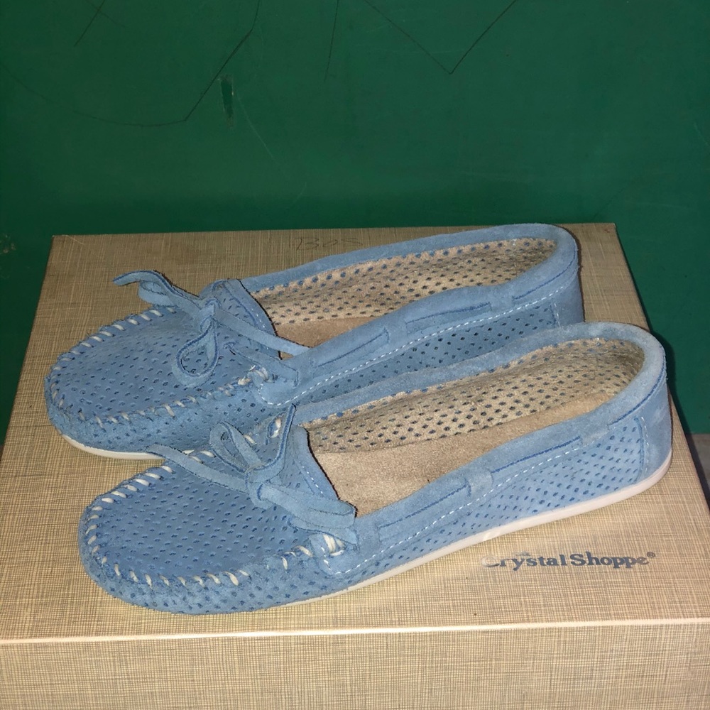 Blue moccasins